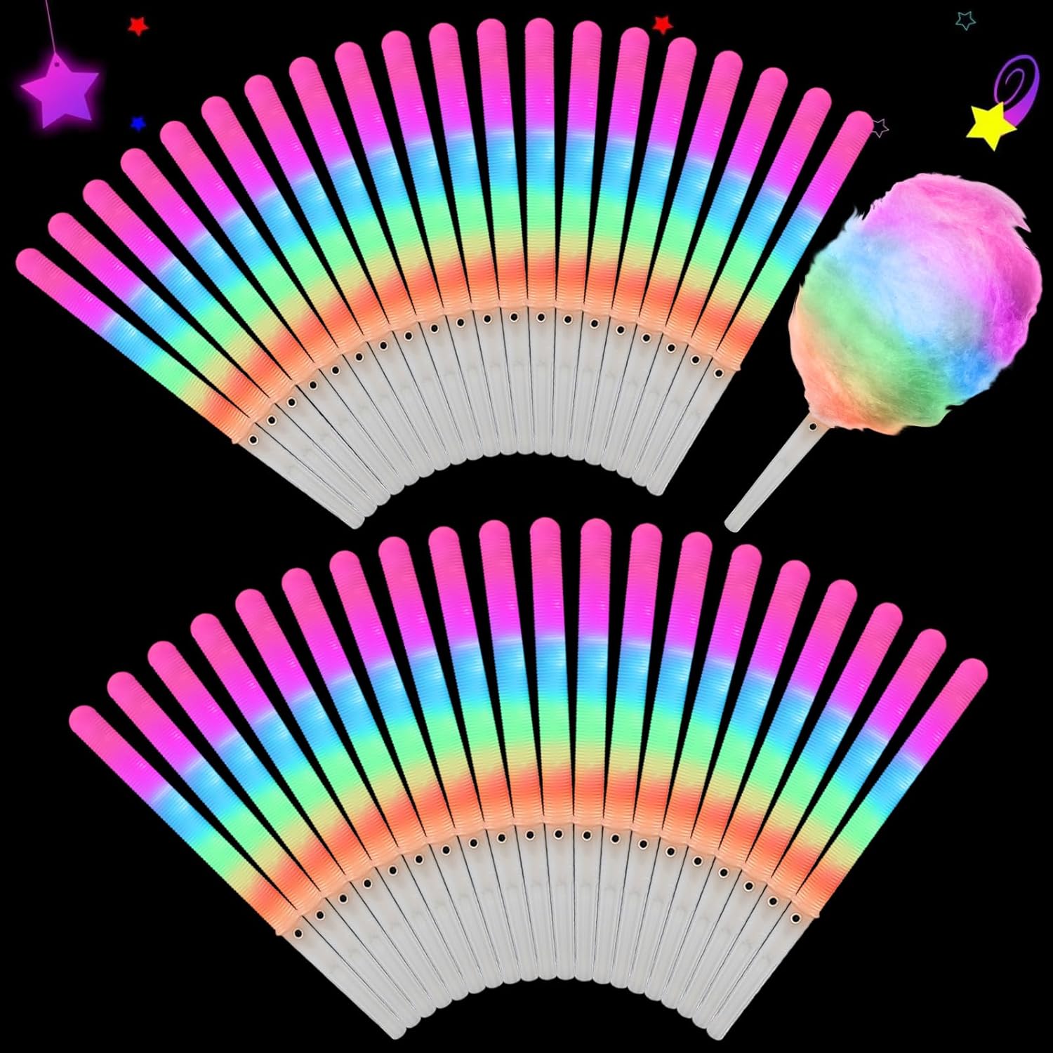 Cotton Candy Cone - 20 Coni di Zucchero Filato LED