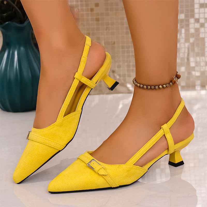 Neon Sign Party - Sandali con tacco alto gialli moda