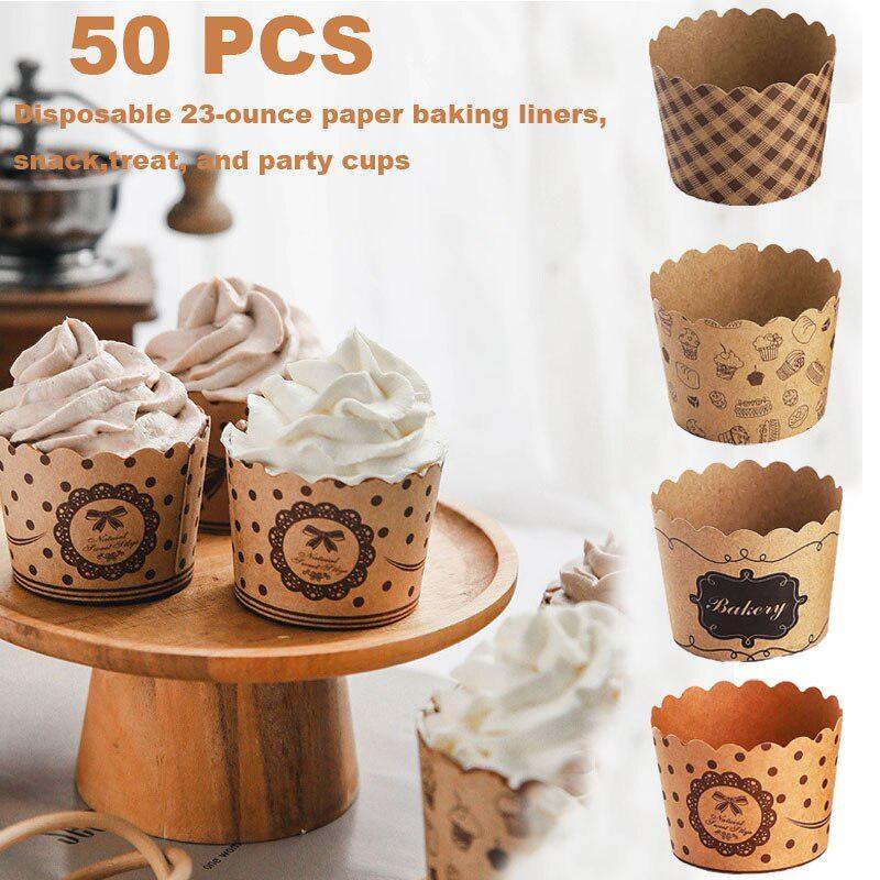 Plastic Cup 50Pcs - 50 Pz/pacco Cupcake Bicchieri di Carta