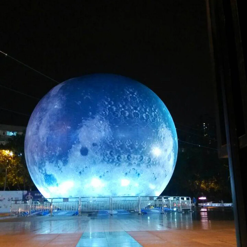 Led Balloon Light - Palla gonfiabile gigante della luna blu