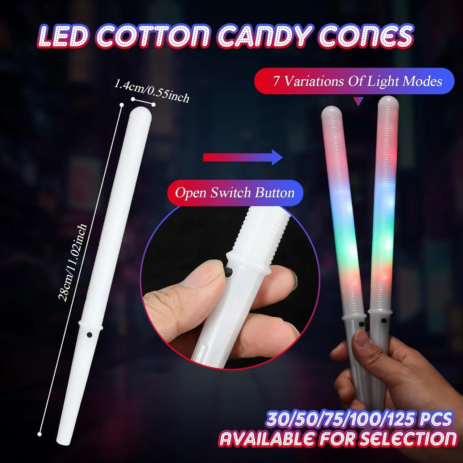 10/30 pezzi di bastoncini lumi - Cotton Candy Cone recensione e prezzo