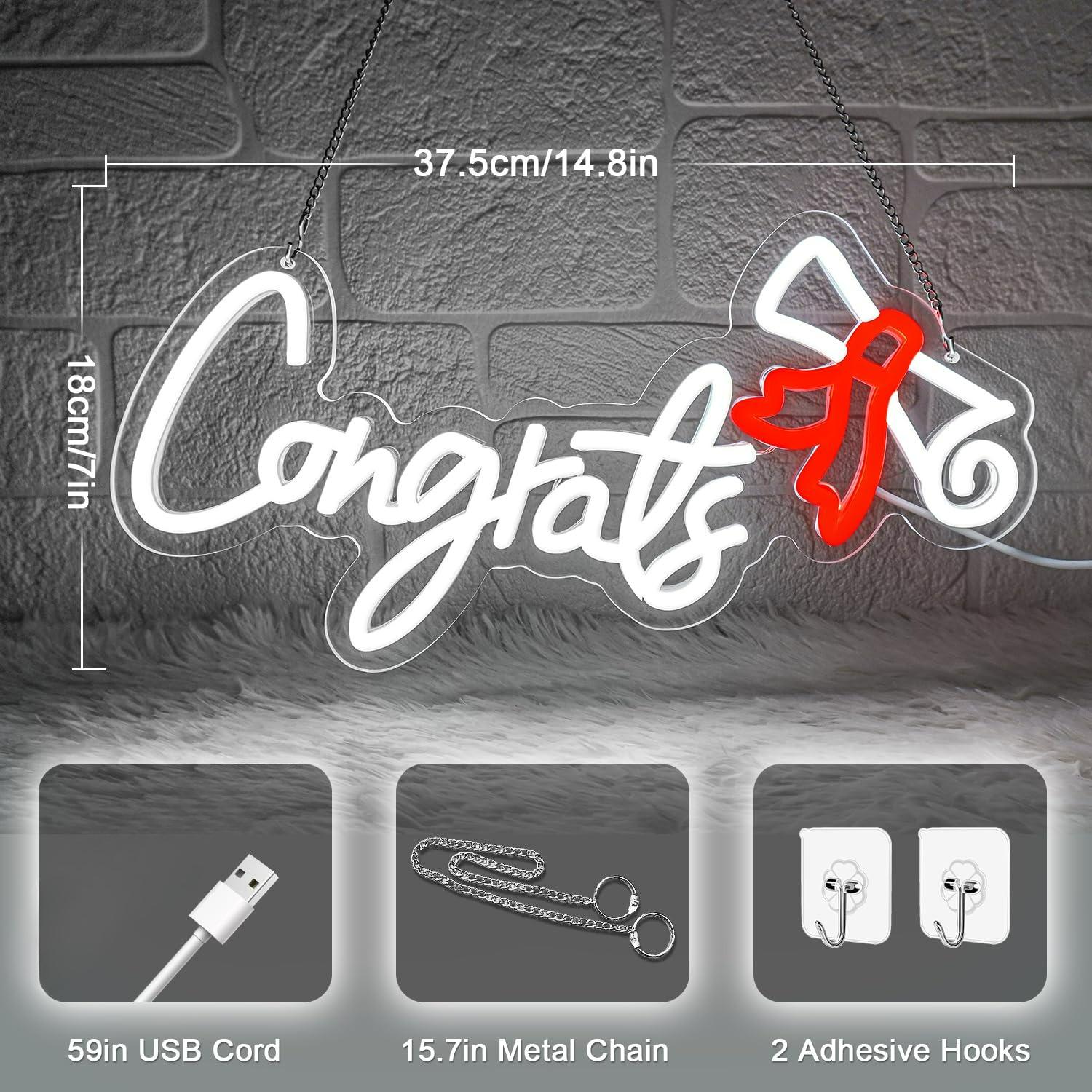 Insegna al Neon 'Congratulazio - Neon Sign Party recensione e prezzo